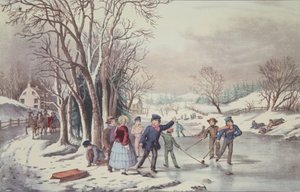 Passatempo invernale, pub. 1855, Currier & Ives da American School